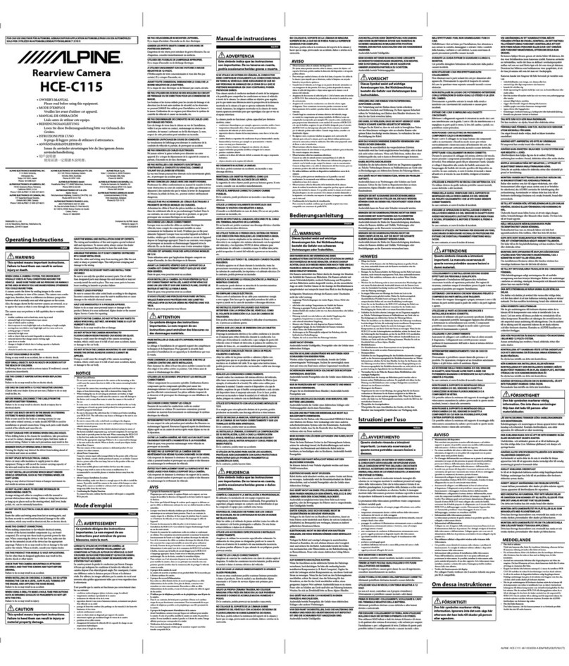 Alpine HCE-C115 User manual