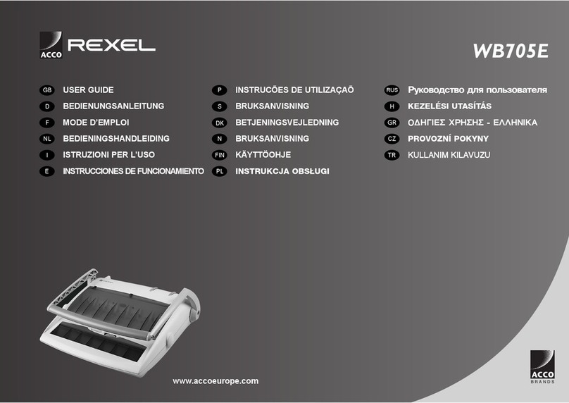 Rexel WB705E User manual