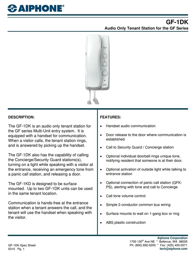 Aiphone GF-1DK Owner's manual