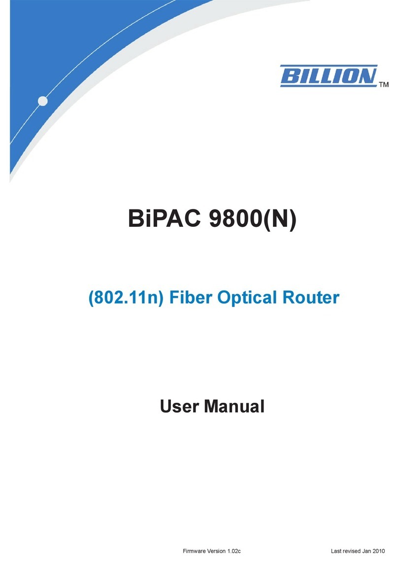 Billion BiPAC 9800 User manual