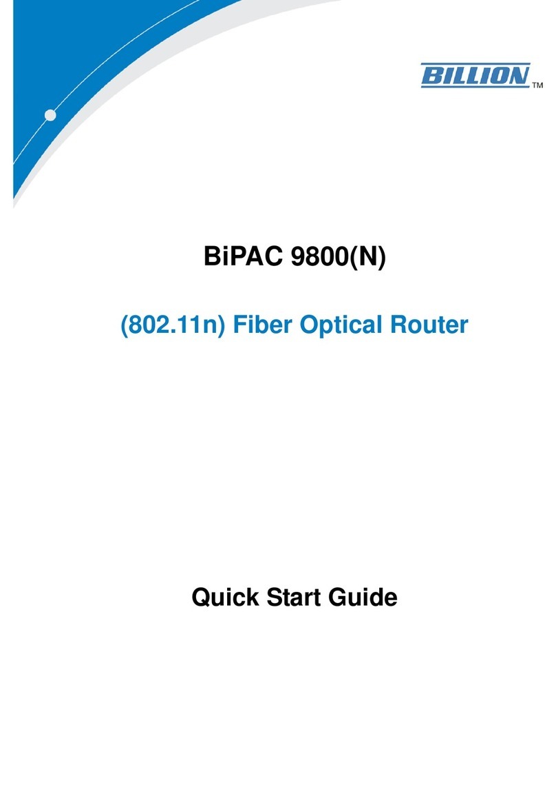 Billion BiPAC 9800 quick start guide