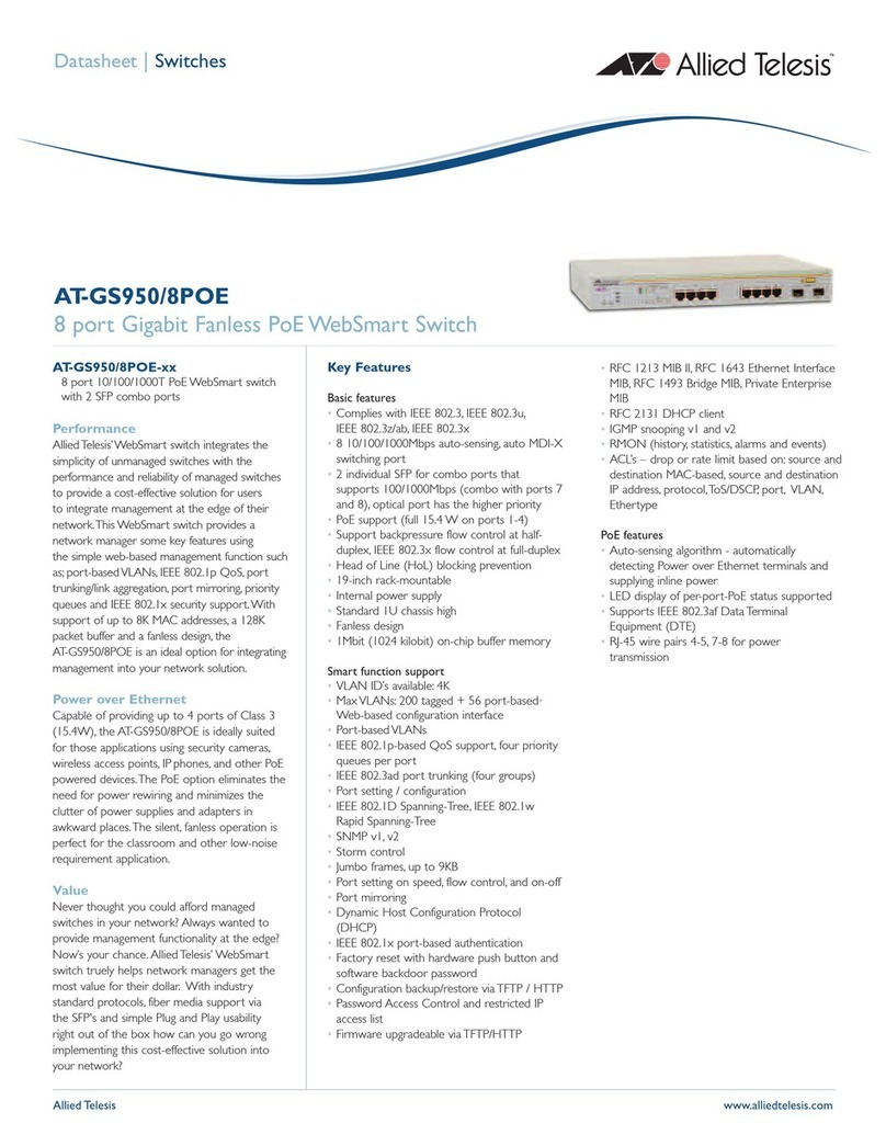 Allied Telesis AT-GS950/8POE User manual