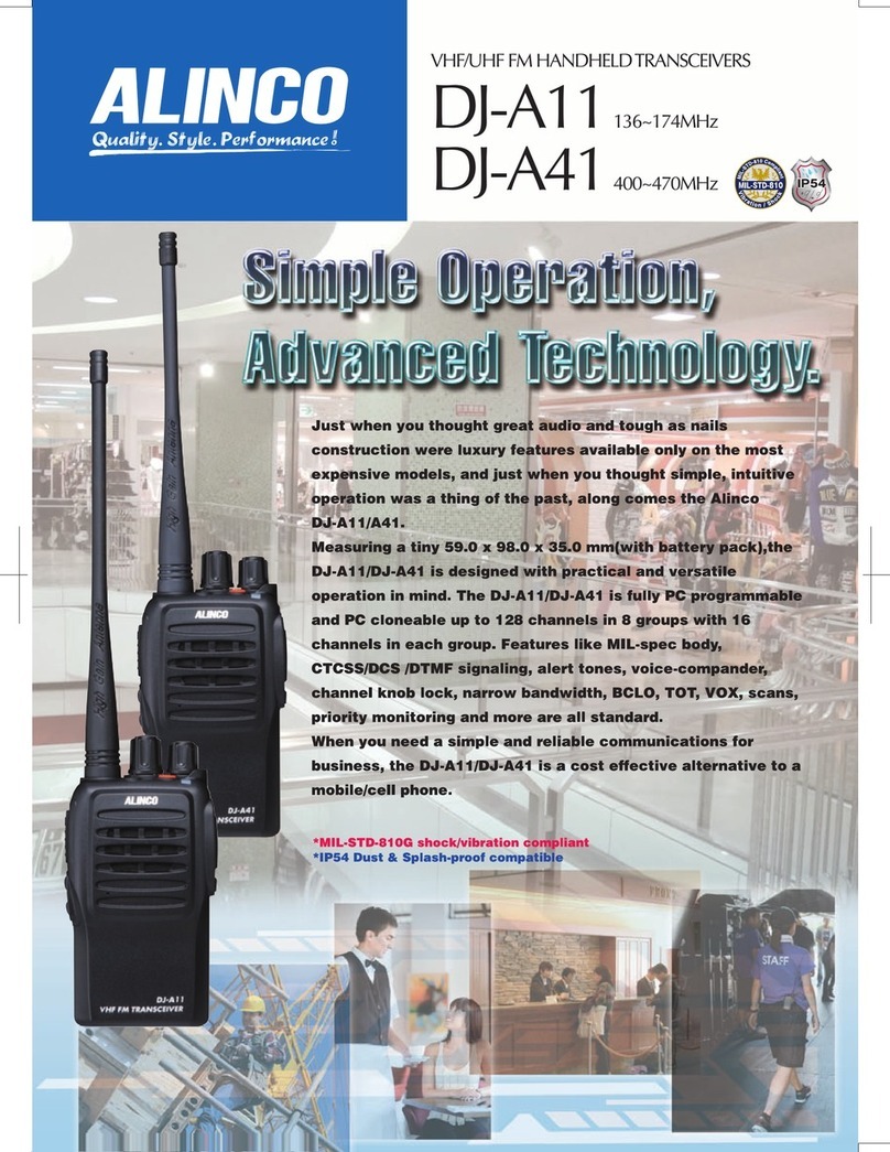 Alinco DJ-A11 Owner's manual
