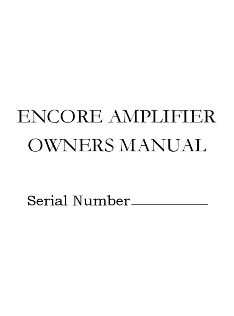 Cello Encore Amplifier owner's manual