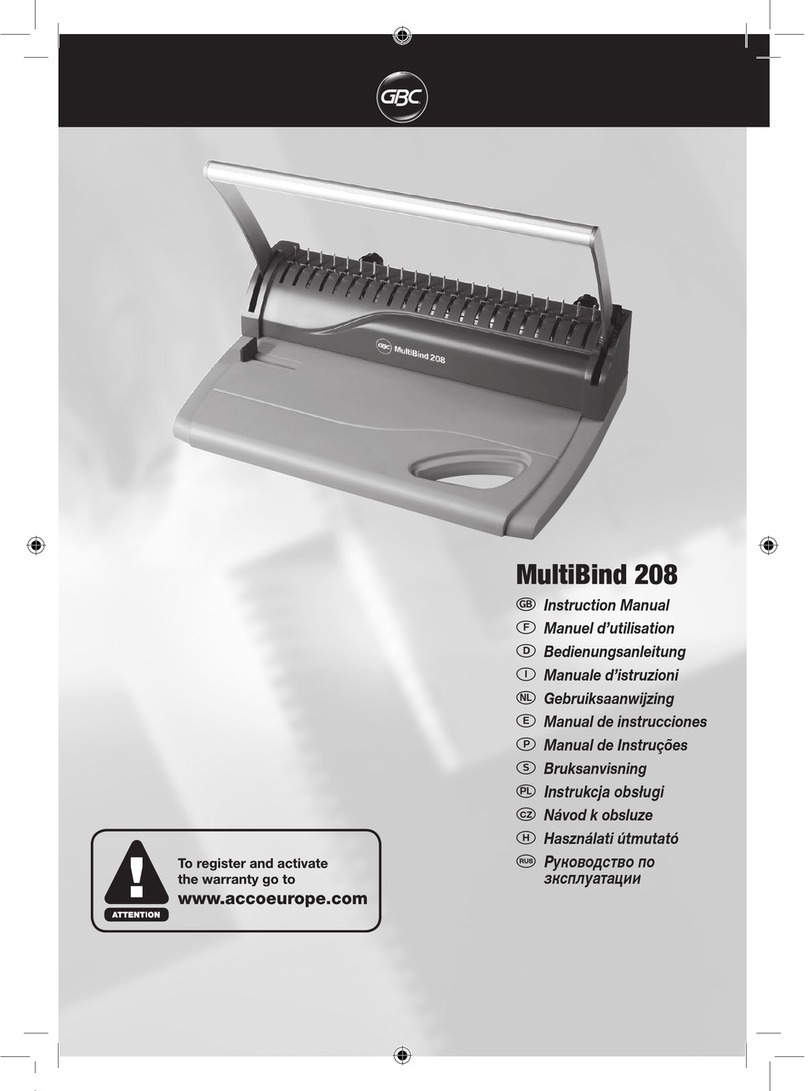 GBC MultiBind 208 instruction manual