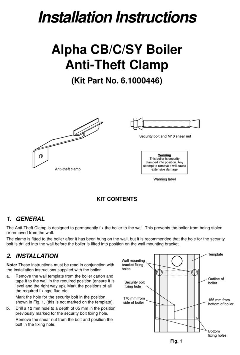 Alpha Alpha C Boiler installation instructions