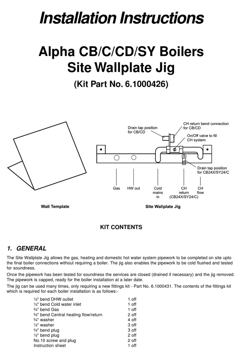 Alpha Alpha CB Boilers installation instructions