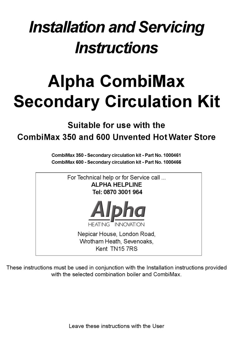 Alpha Alpha CombiMax Installation and servicing instructions