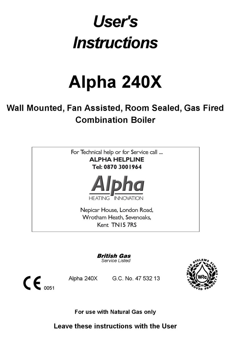 Alpha Alpha 240X User instructions