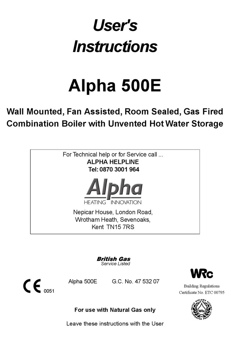 Alpha Alpha 500E User instructions