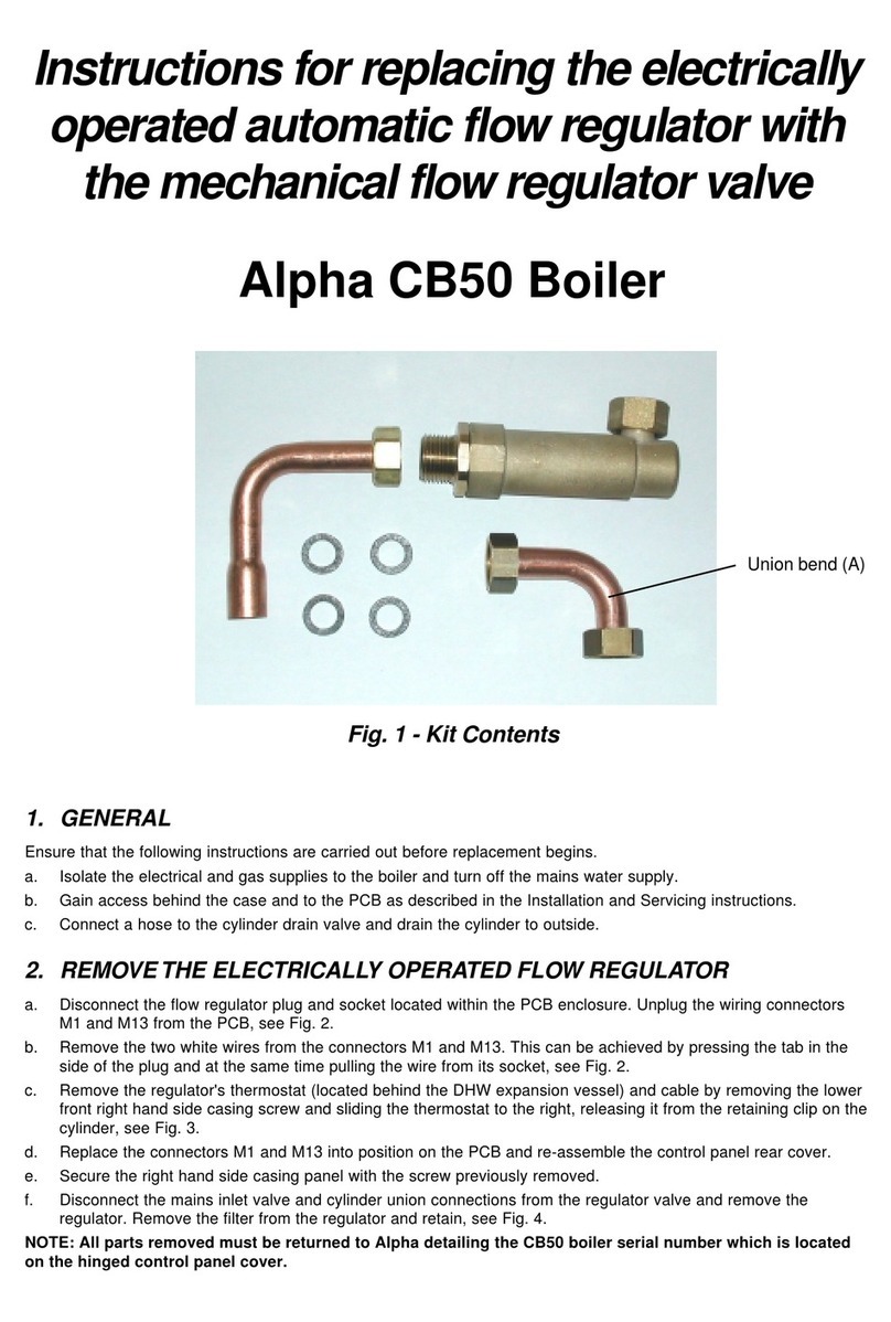 Alpha Alpha CB50 Boiler hardware replacement guide