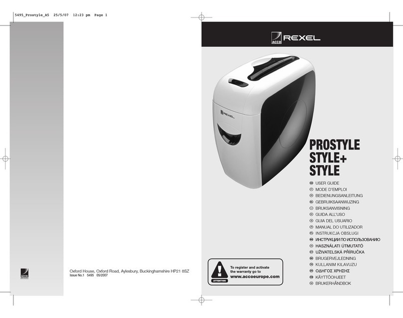 Rexel ProStyle User manual