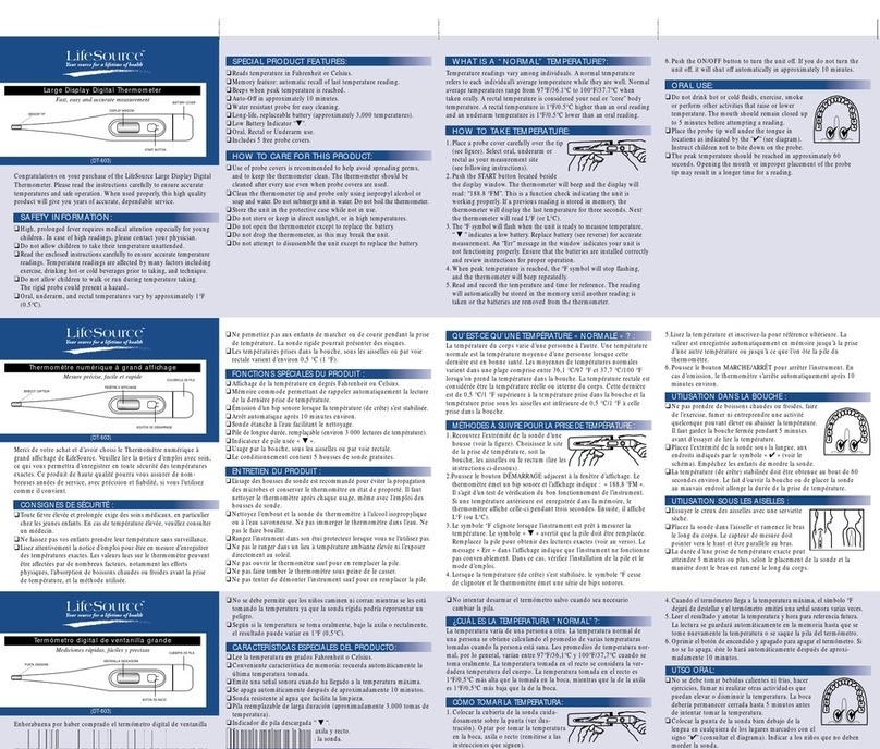LifeSource DT-603 User manual
