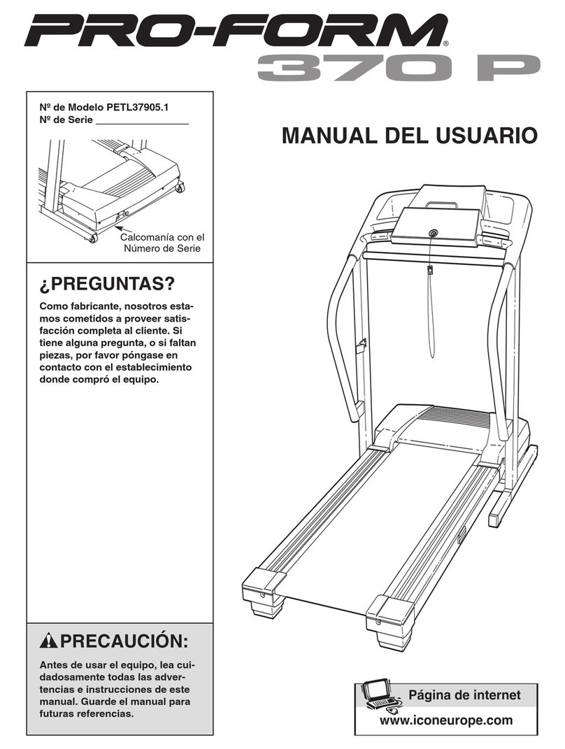 Pro-Form 370p Treadmill User guide