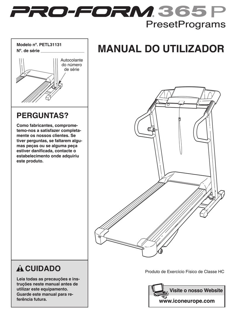 Pro-Form 365p Treadmill Setup guide