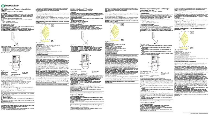 Inovonics Bosch Appliances Home Security System ES1260 Installation and operation manual