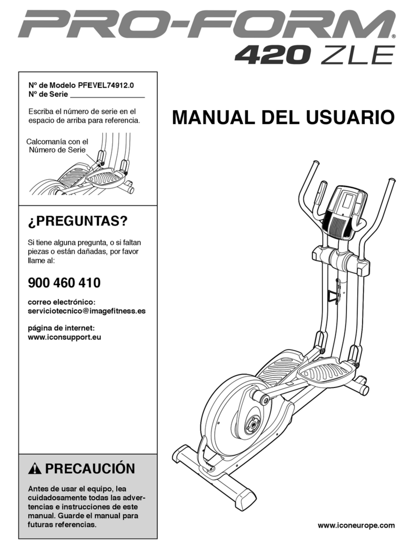 Pro-Form 420 Zle Elliptical User guide