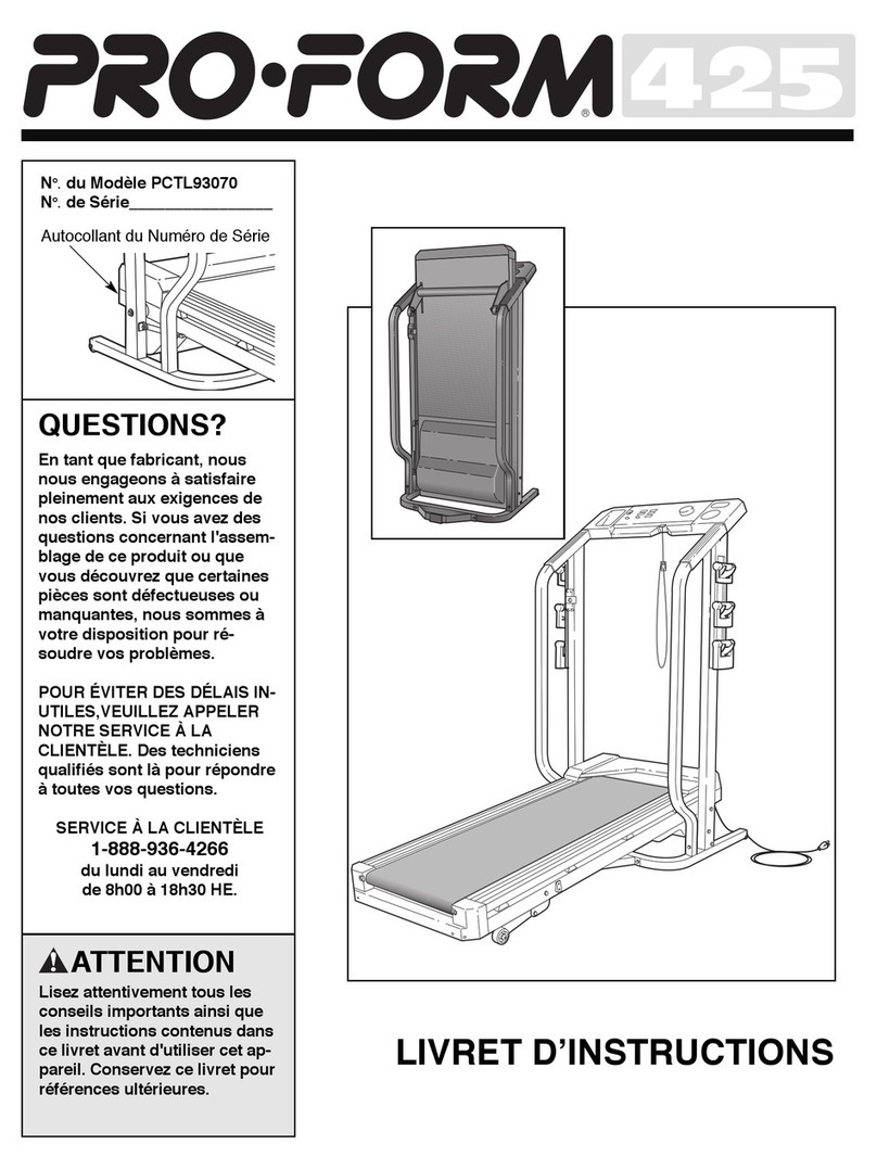 Pro-Form 425 User manual Pro-Form 425 User manual