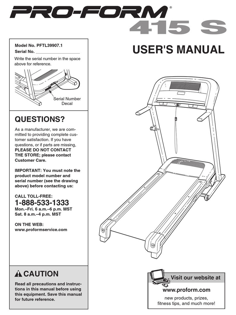 Pro-Form 415 S User manual