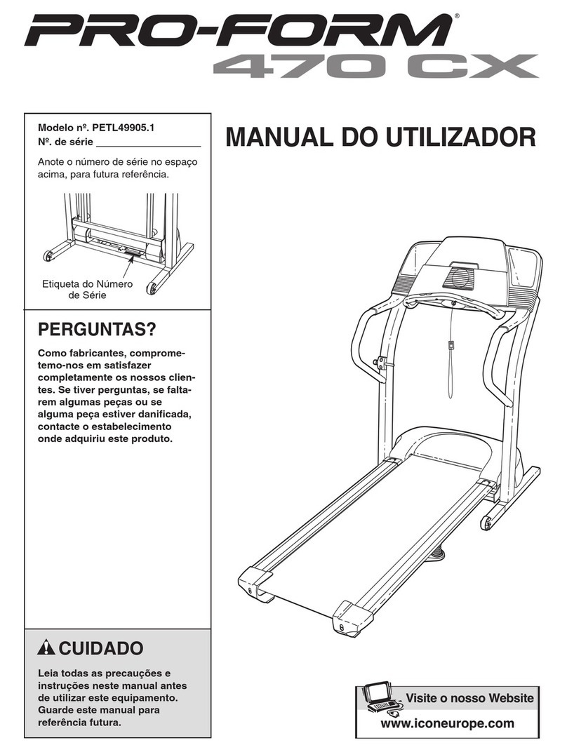 Pro-Form 470 Cx Treadmill Setup guide