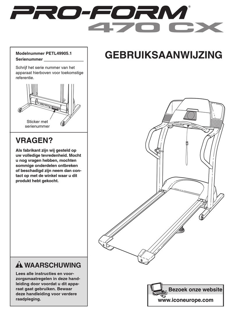 Pro-Form 470 Cx Treadmill System manual Pro-Form 470 Cx Treadmill System manual