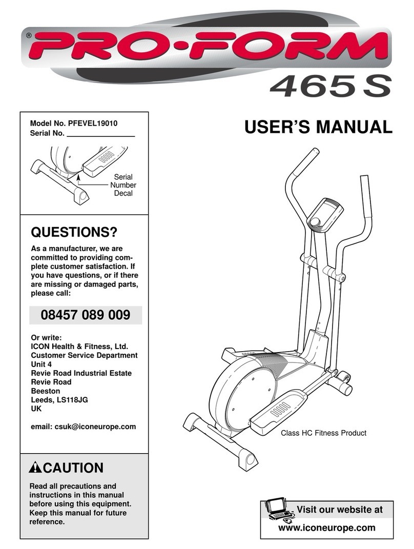 Pro-Form 465S user manual