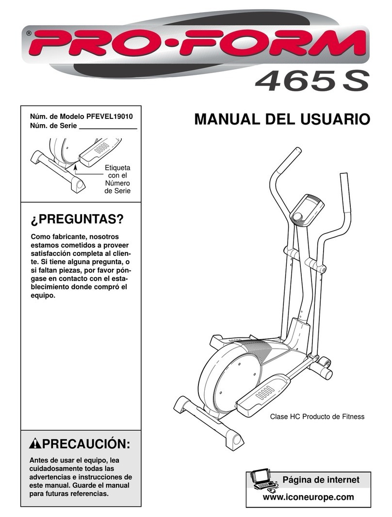 Pro-Form 465 S User manual