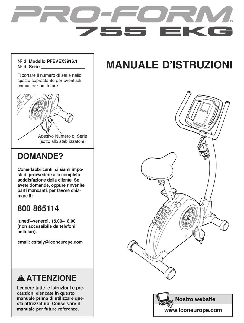 Pro-Form 455 Ekg Bike Operating and maintenance manual