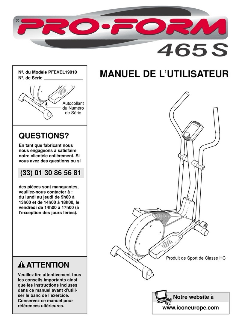 Pro-Form 465S User manual