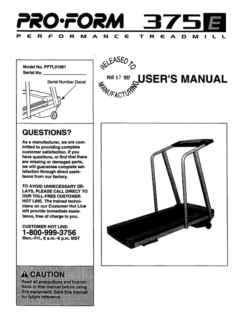 Pro-Form CROSSWALK 375E User manual
