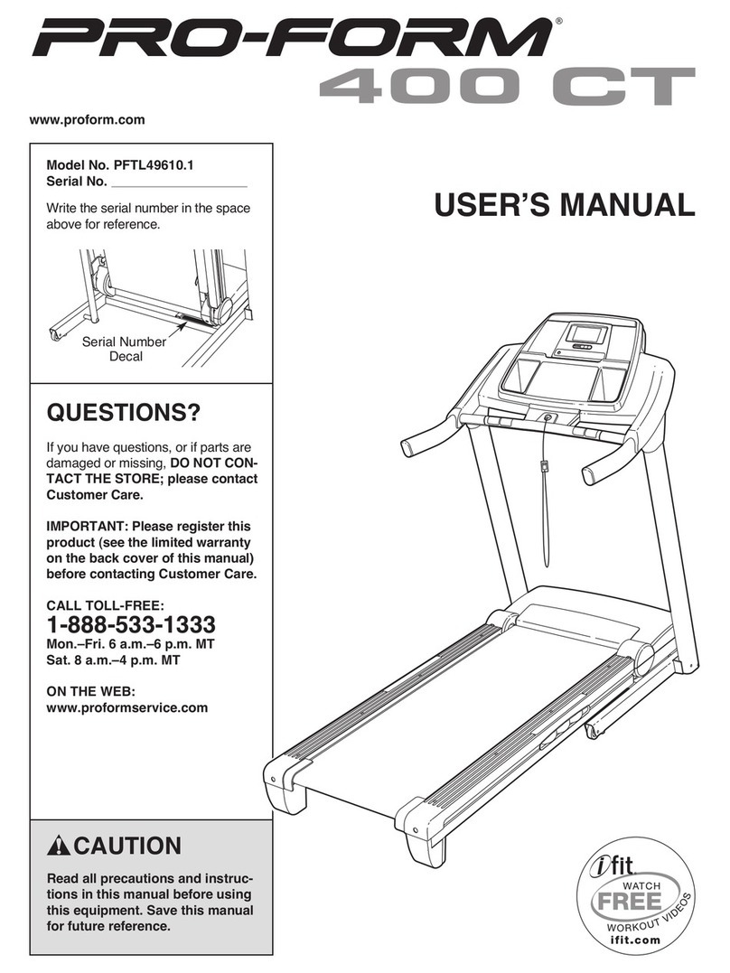 Pro-Form 400treadmill manual