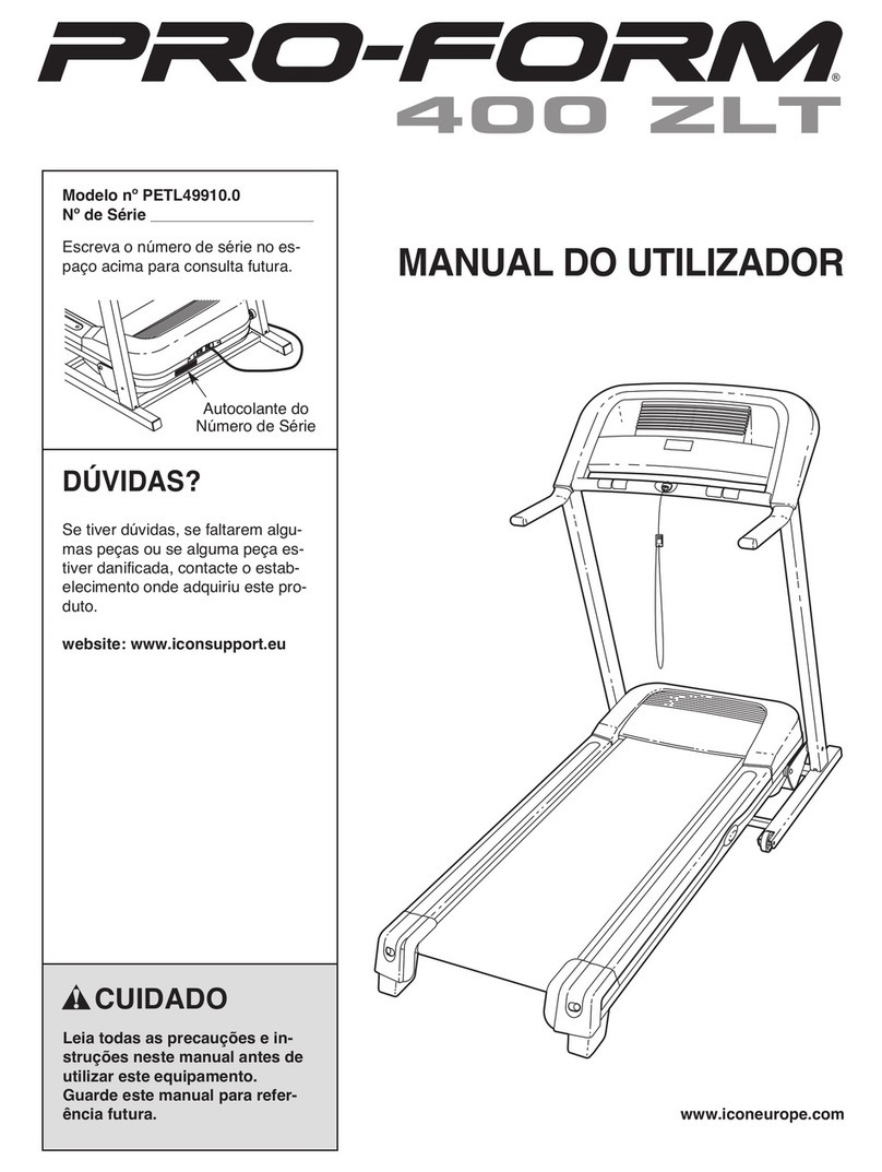 Pro-Form 400 Zlt Treadmill Setup guide