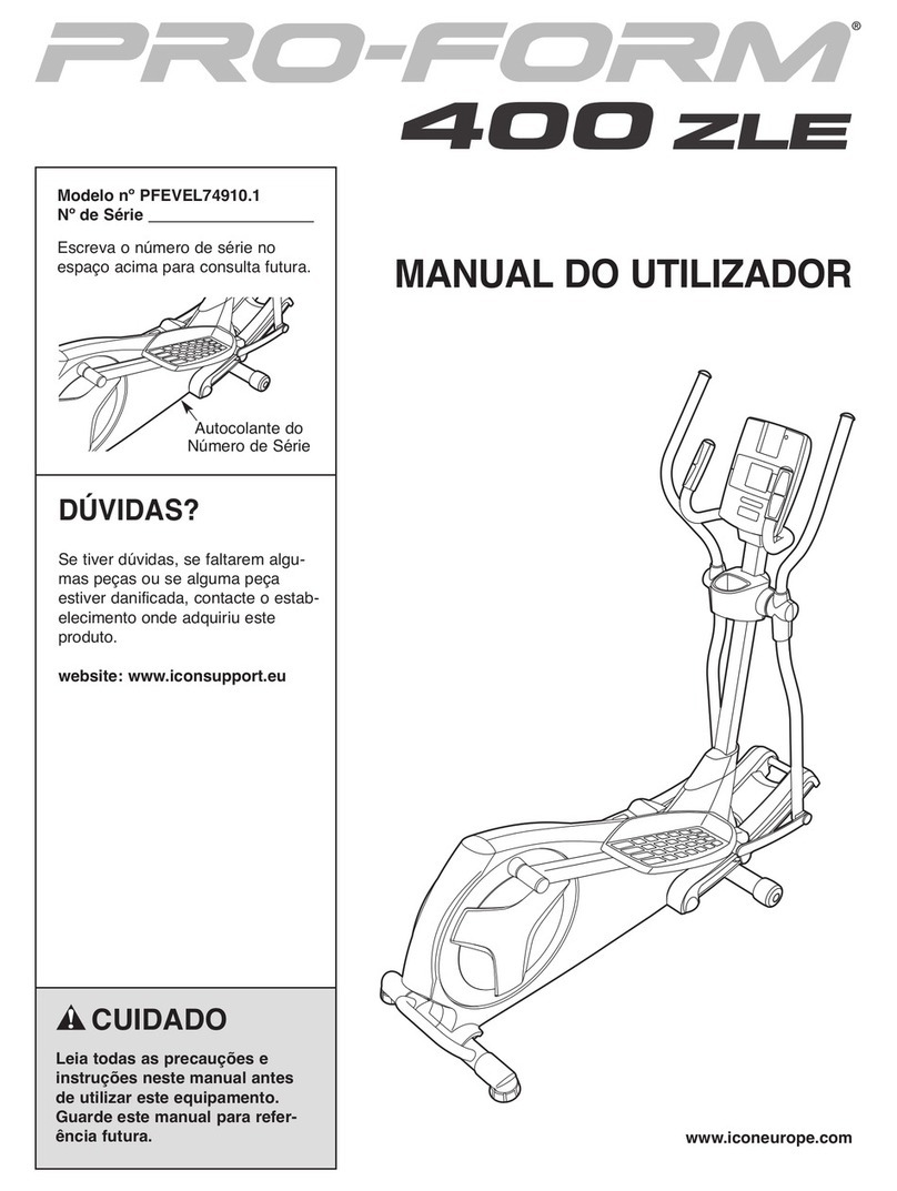 Pro-Form 400 Zle Elliptical Manual do utilizador