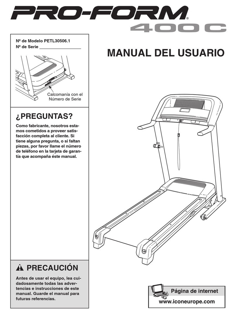 Pro-Form 400 C Treadmill User guide