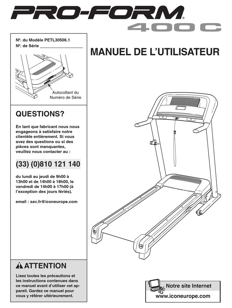 Pro-Form 400 C Treadmill User manual