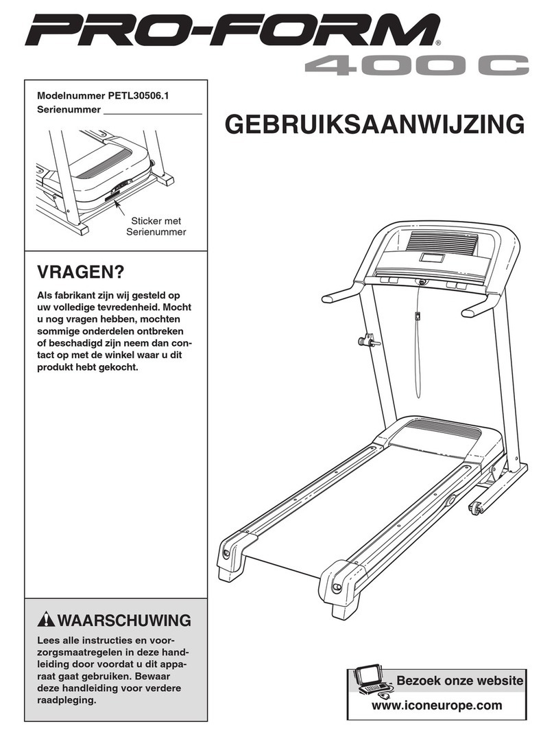 Pro-Form 400 C Treadmill System manual