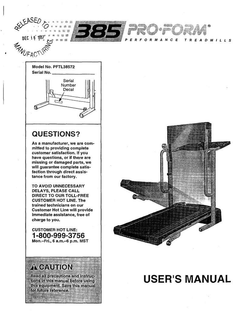 Pro-Form 385 S User manual