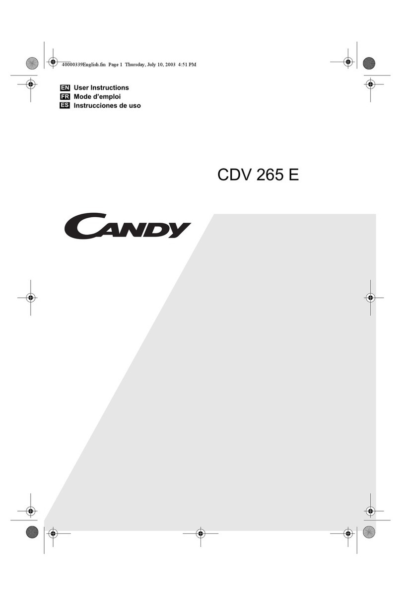 Candy CDV 265 E User manual