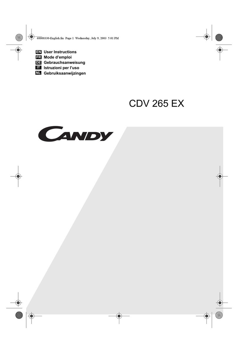 Candy CDV 265 EX User manual