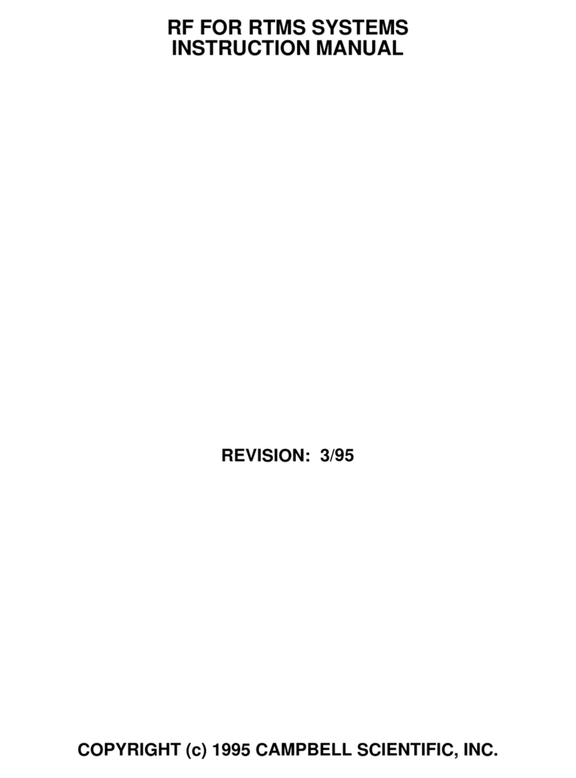 Campbell RTMS SYSTEMS User manual Campbell RTMS SYSTEMS User manual
