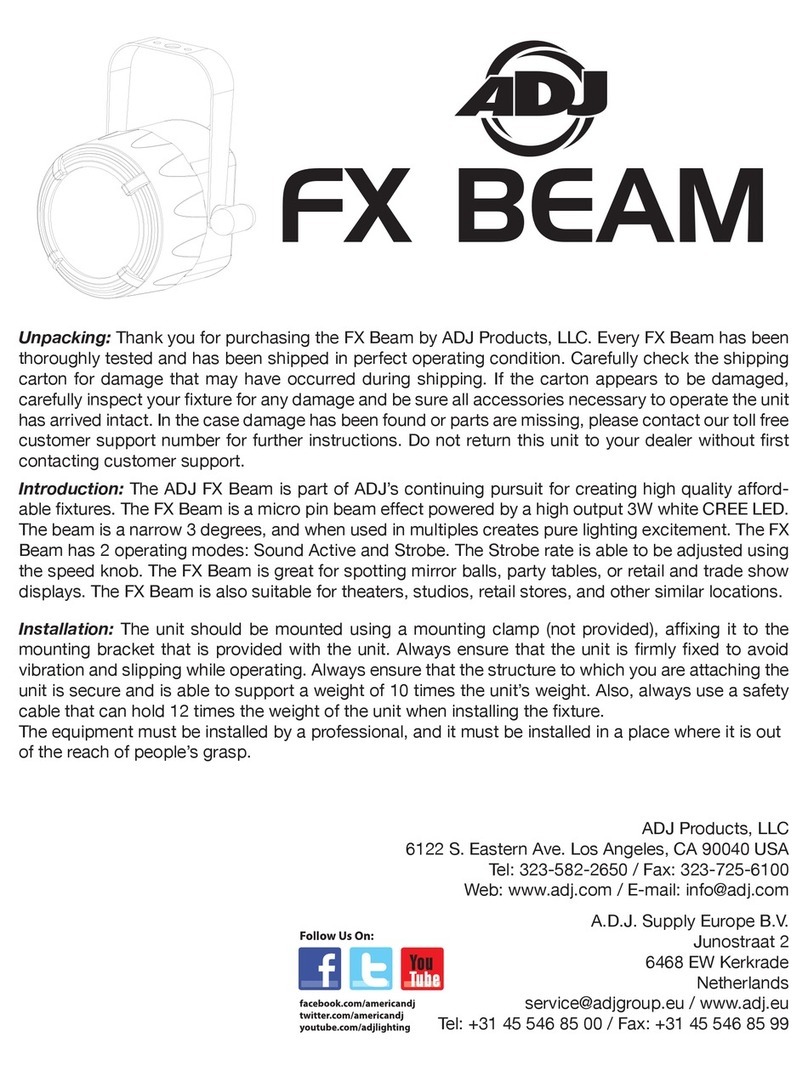 ADJ FX Beam User manual ADJ FX Beam User manual