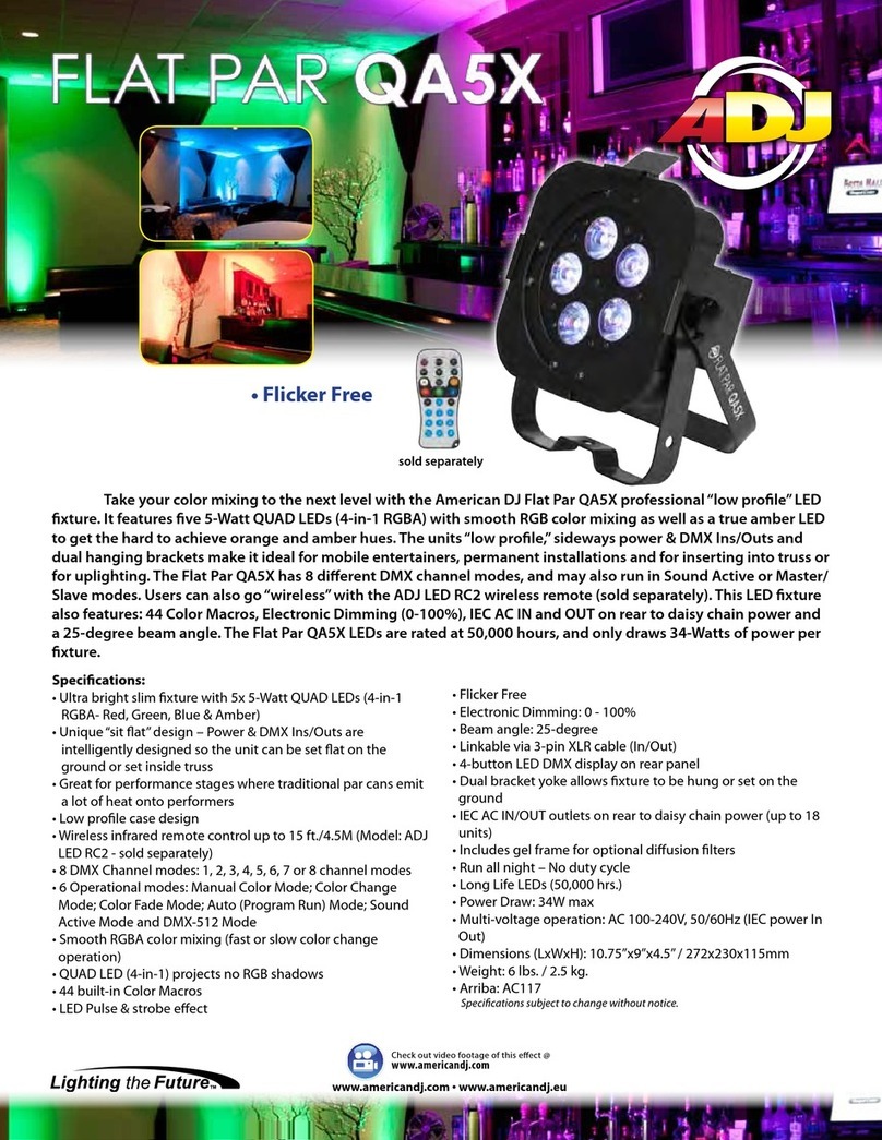 ADJ DJ Flat Par QA5X Owner's manual