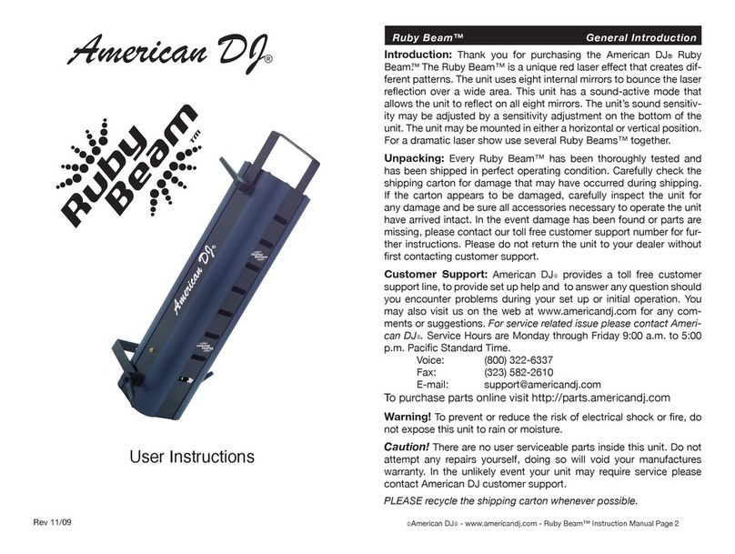 American DJ Ruby Beam User instructions