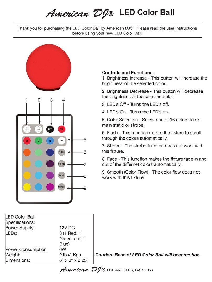 American DJ LED Color Ball User manual