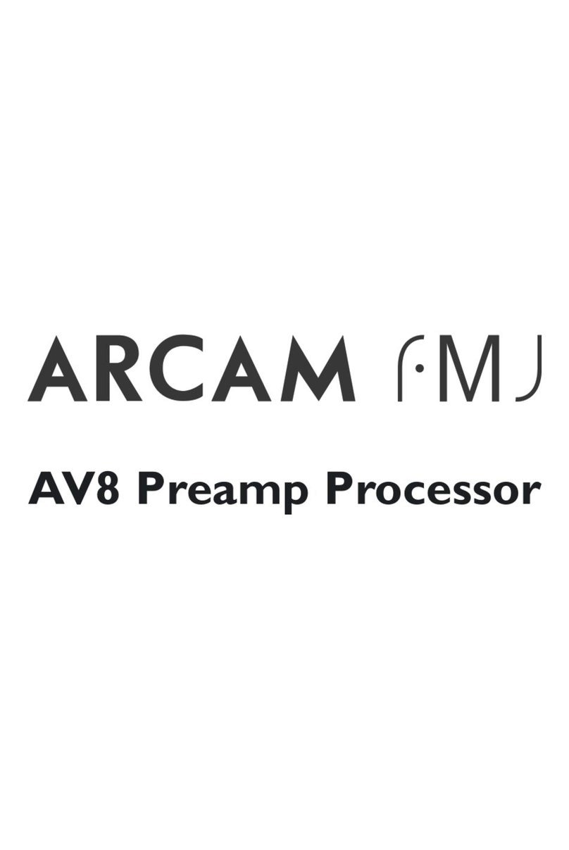 Arcam FMJ AV8 User manual