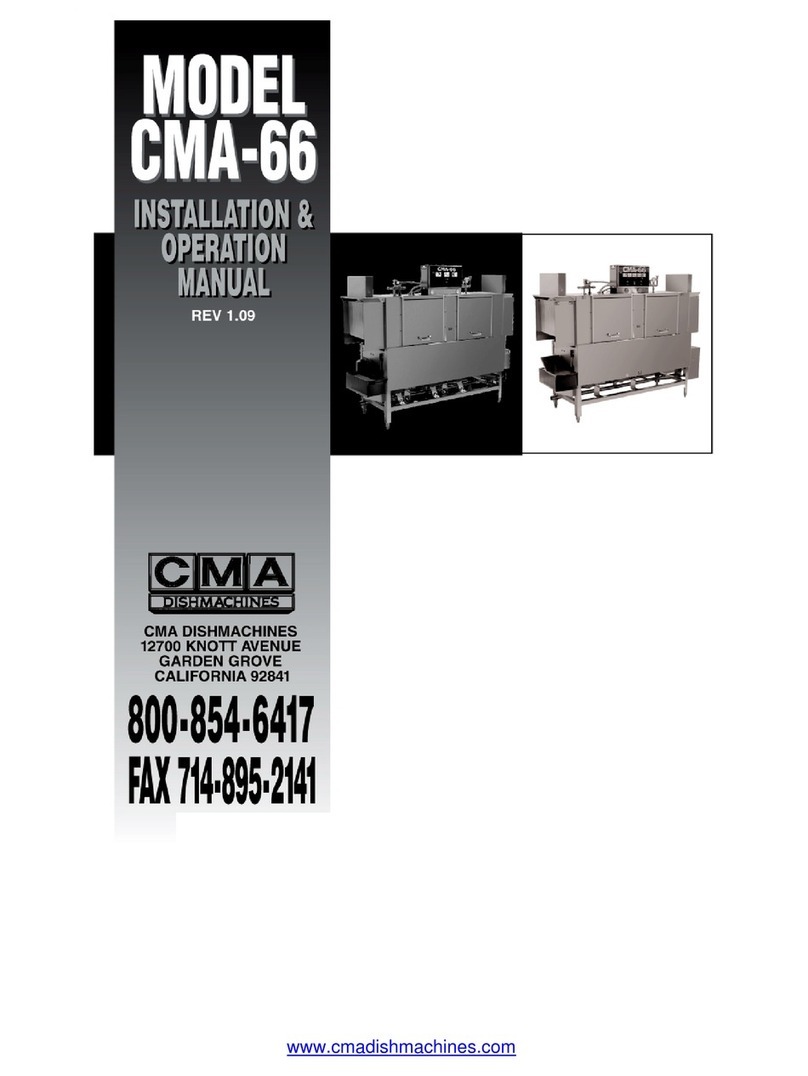 CMA Dishmachines CMA-66 L.T. User manual CMA Dishmachines CMA-66 L.T. User manual