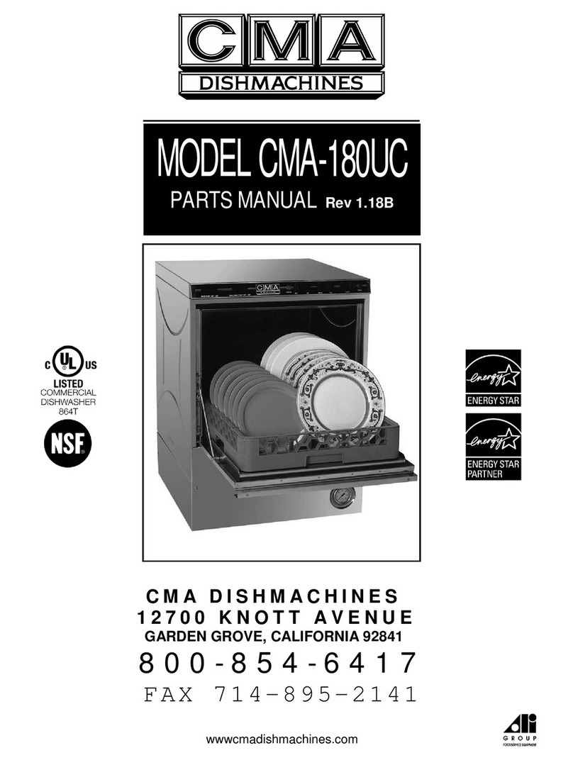 CMA Dishmachines CMA-180UC parts manual