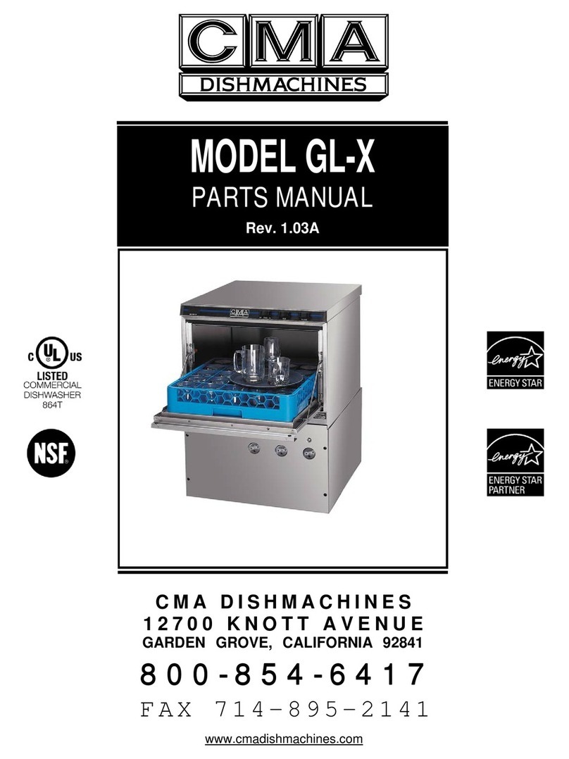 CMA Dishmachines GL-X parts manual