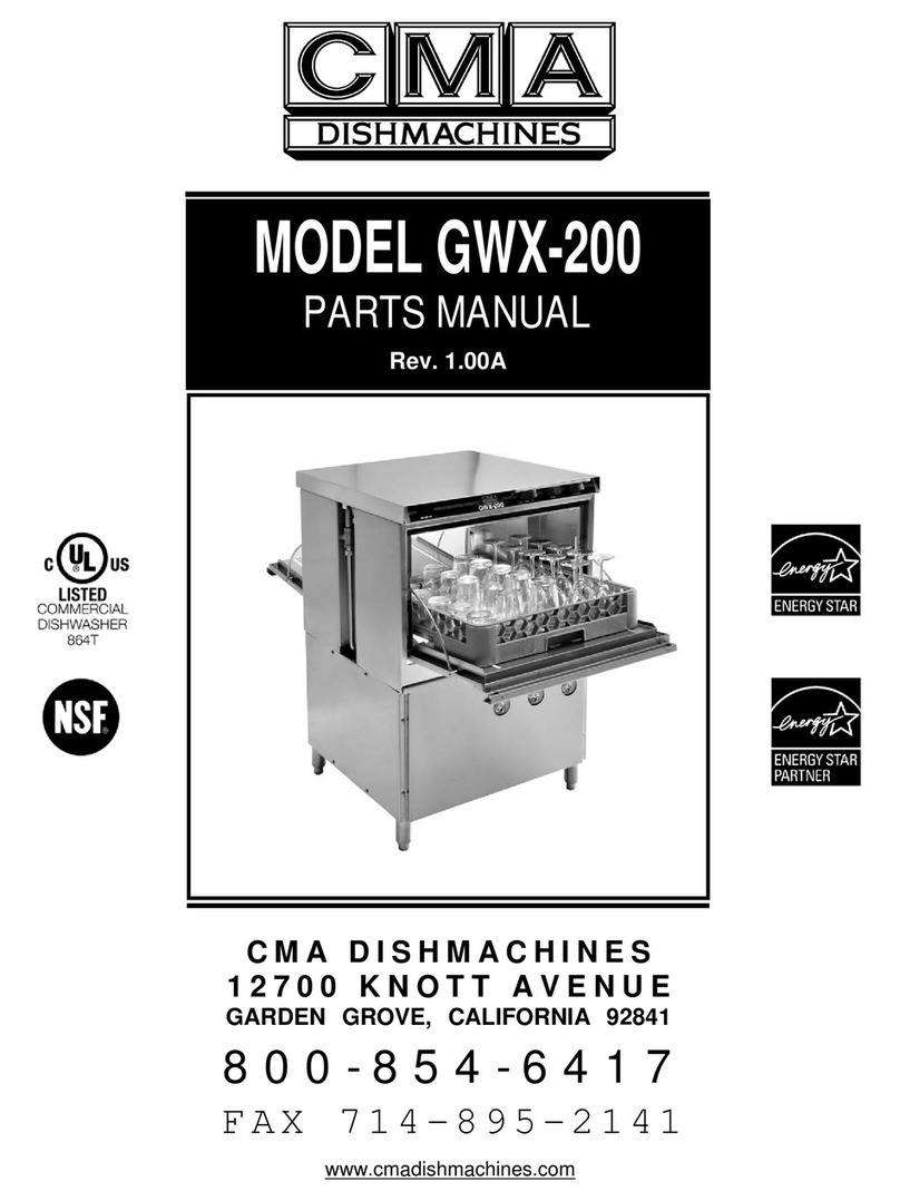 CMA Dishmachines GWX-200 parts manual