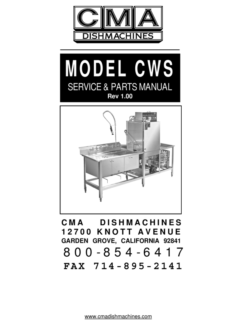 CMA Dishmachines CWS Service & parts manual